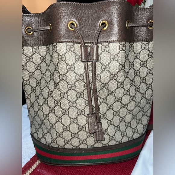 Authentic Gucci Ophidia bucket bag with leather trimming (Rare Item) - Picture 3 of 12